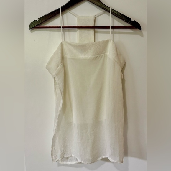 Zara| ‘WEB Collection’ Sheer Ivory Layered Racerback Camisole Tank Top Sz S - Picture 1 of 4